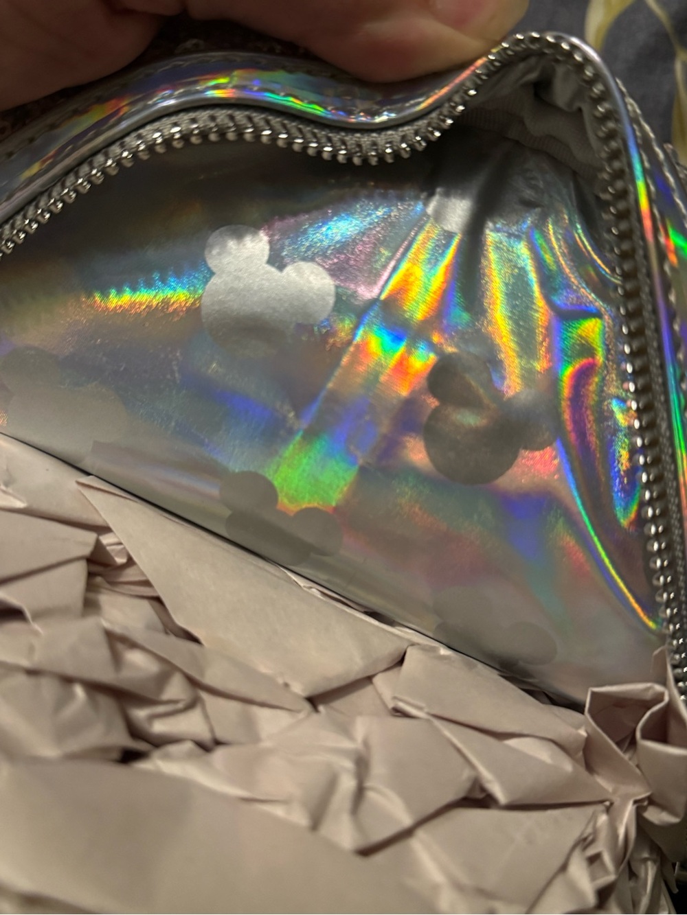 Silver Sequin Iridescent Loungefly Backpack - Picture 3 of 3
